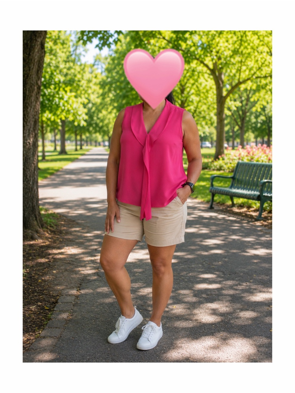 DKNY Fuchsia Sleeveless Blouse